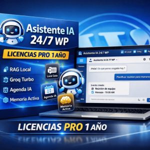 Asistente IA 24/7 WP – Licencia Anual
