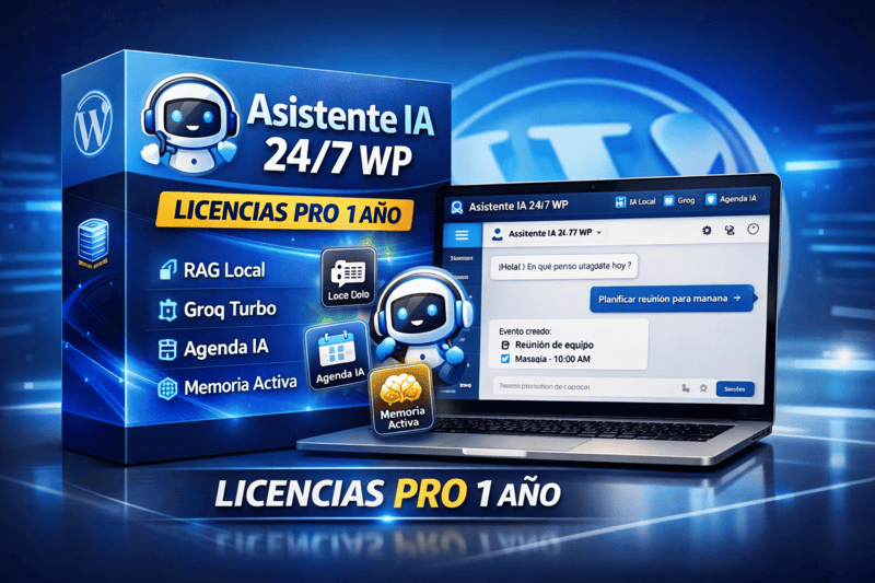 Asistente IA 24/7 WP – Licencia Anual
